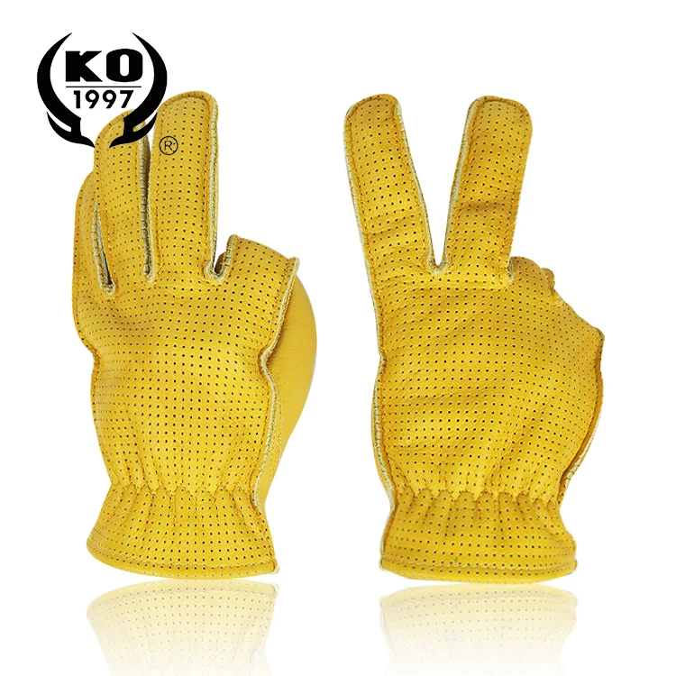 Good quality sport cowhide leather cycling MTB gloves road bicycle