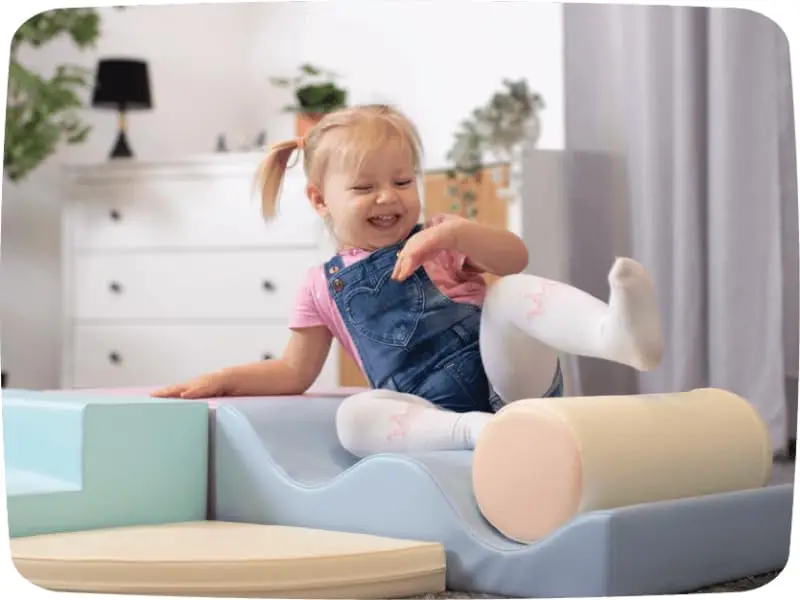 6-piece Step and Slide Baby Climbing Blocks Soft Babies Climb Foam Play Set Indoor Climber Activity Play Set for Kids Sofa Set