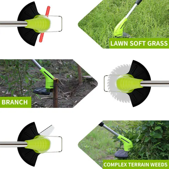 42V Cordless Grass Trimmer Mower Electric Portable Lawn Cutting Machine  Powerful Grass Cutter