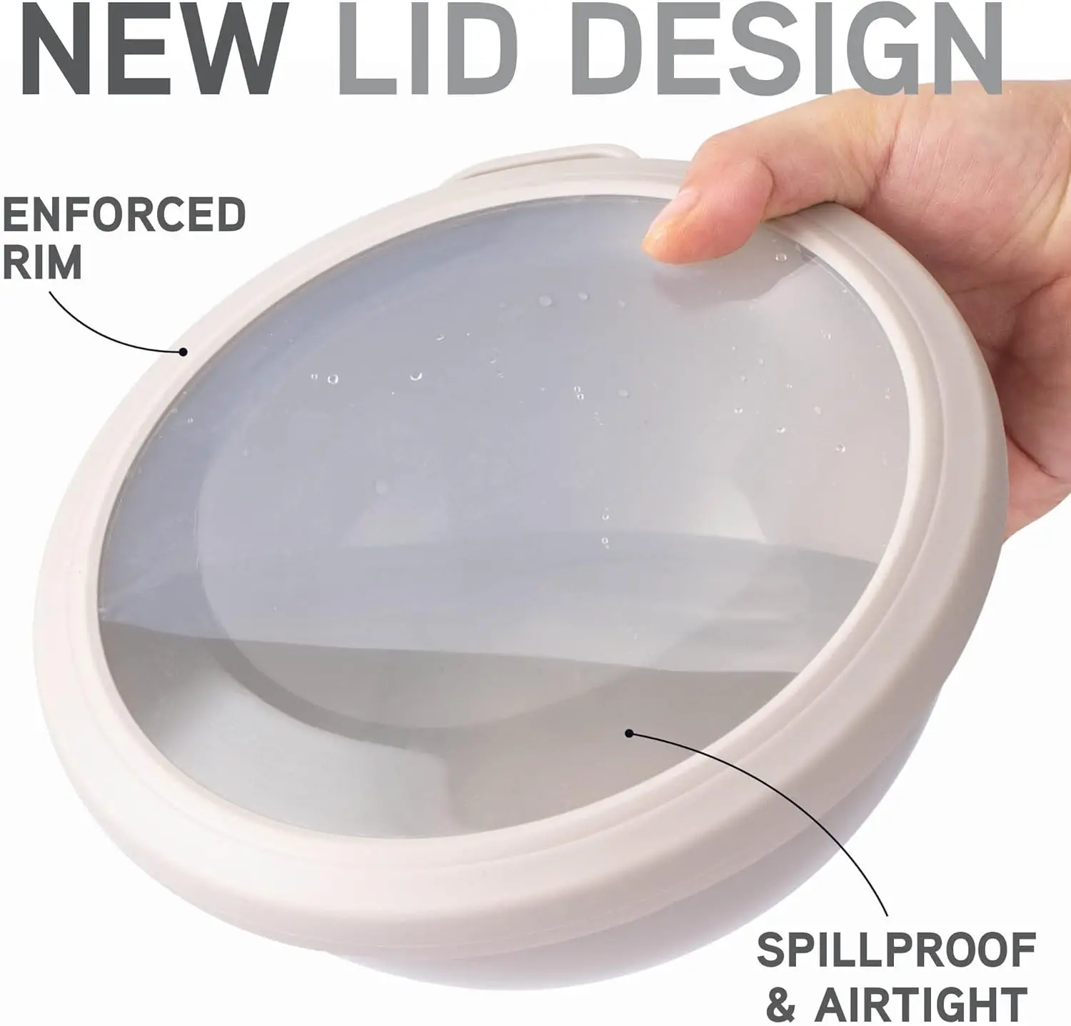 Mixing Bowls with TPR Lids 12 Piece Plastic Nesting Bowls Set includes 6 Prep Bowls and 6 Lids Microwave Safe