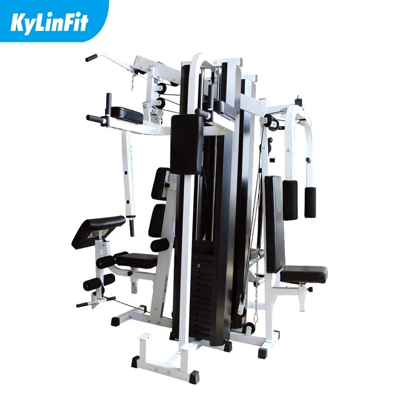 Customized Steel Four Station Home Gym With 220LB*2 Plastic Weight Stack