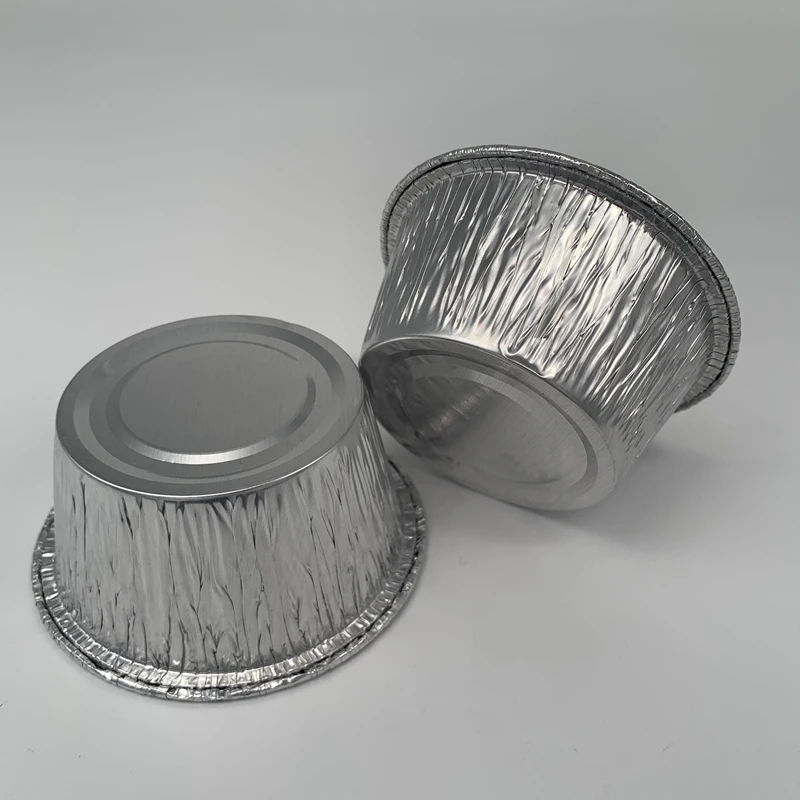 
Factory shallow large round food packaging baking pizza hand popcorn disposable bakeware 6 cups with aluminum foil 
