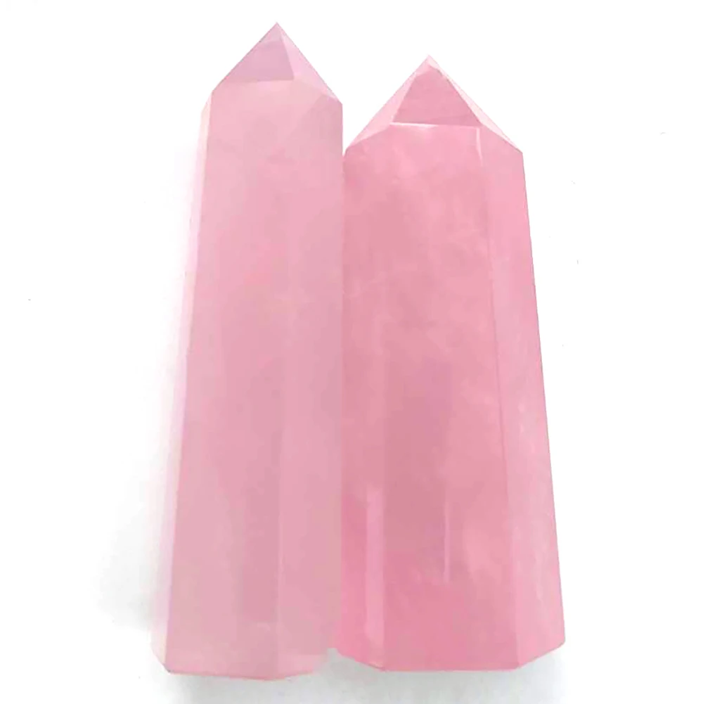 
Wholesale rose quartz crystal stone polishing products rose quartz wand point for home decoration 