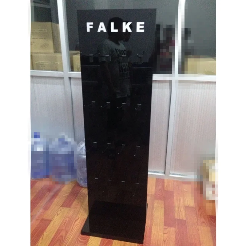 SO027Custom Fashionable  hot  retail sock  retail socks business Floor shelf/  acrylic pegboard  shelf