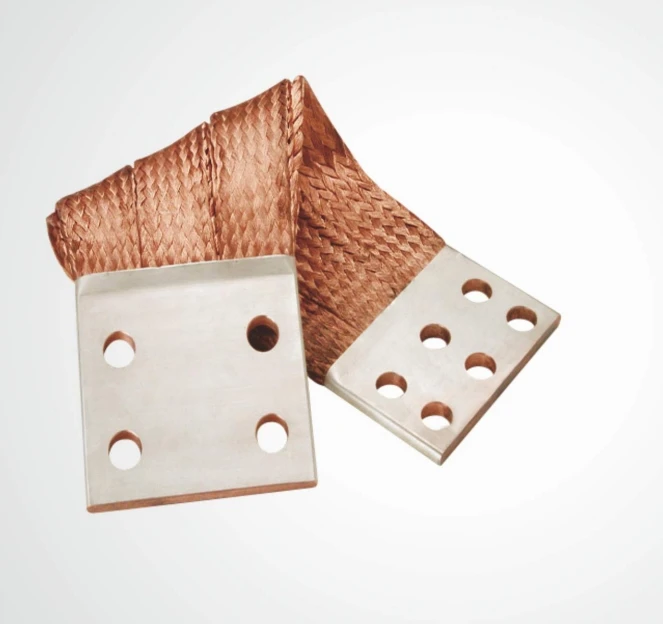 Braided copper wires and braided copper connectors with lugs ferrules