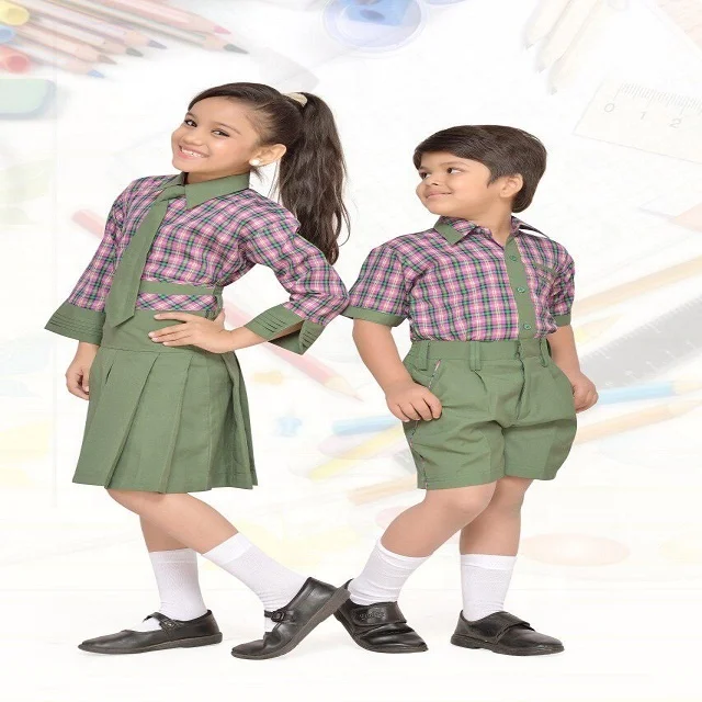 Wholesale High Quality Primary School Uniform for Boys & Girls Latest Design with School Logo Soft Fabric Unisex for Children