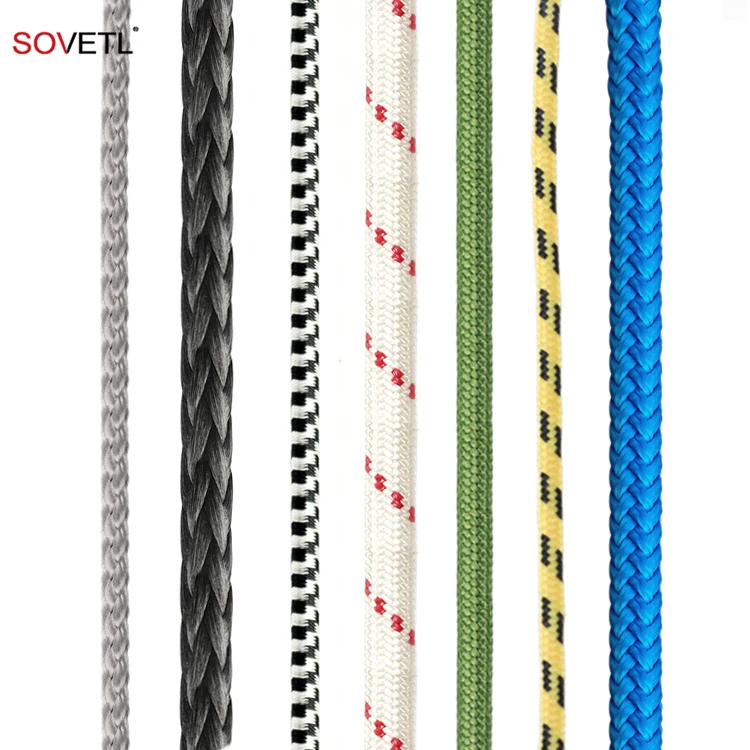 Customized 1-8mm uhmwpe fiber Braided Rope high strength uhmwpe clamping rope  For outdoor sport