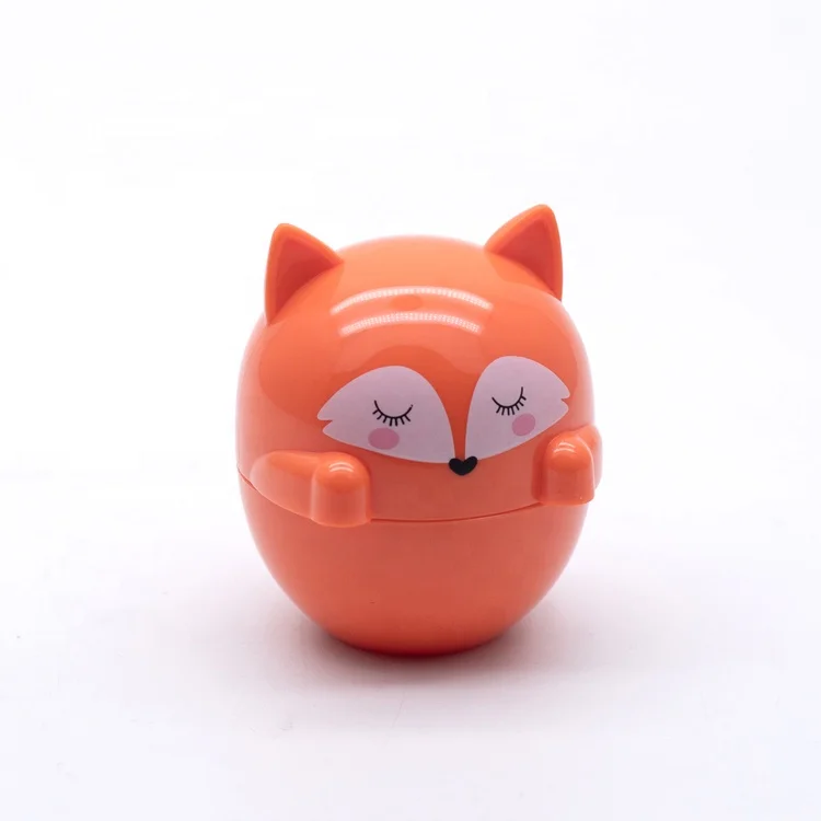 Cute Fox Shape Tinted Lip Balm Custom Logo Lip Repair for Kids Hydrating Private Label Lip Balm