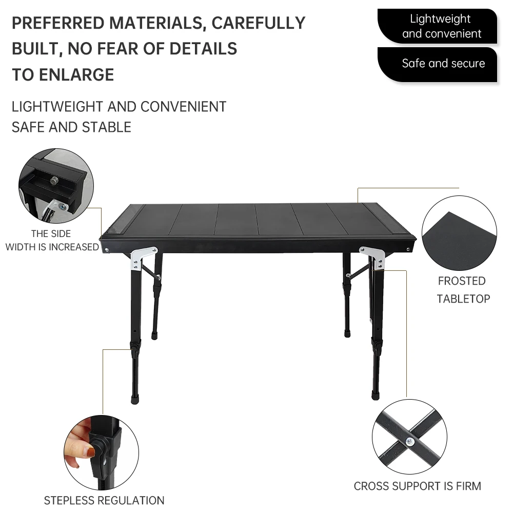 Well Sell Cheap Durable Light Weight multi function adjust leg  IGT Table for outdoor