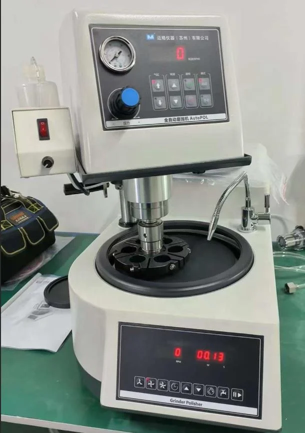 Пневматическая лабораторная металлошлифовальная и фальцевальная машина металлографическая шлифовальная полировальная