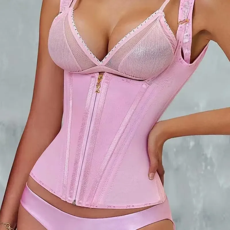 King Mcgreen Star Double Control Body Faja Belts For Women Adjust The Belly Buckle Zipper Triangular Connector Colombian Girdles