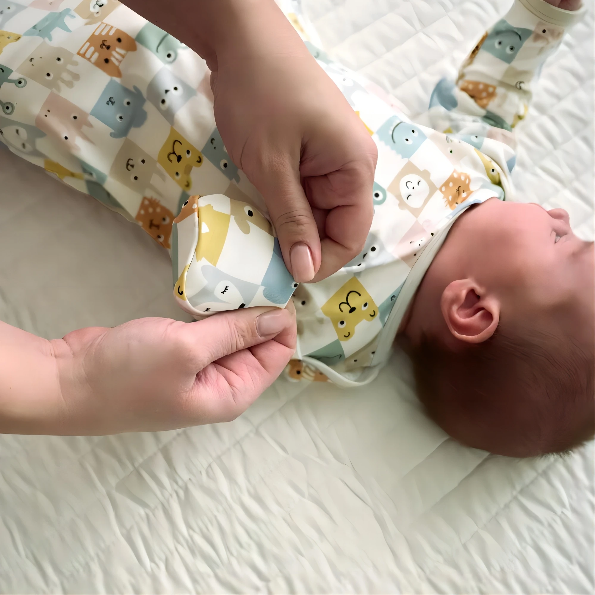 Newborn Swaddle Wrap Infant Clothes Soft 95% Bamboo 5% Spandex Animal Pattern Breathable Fiiendly Skin