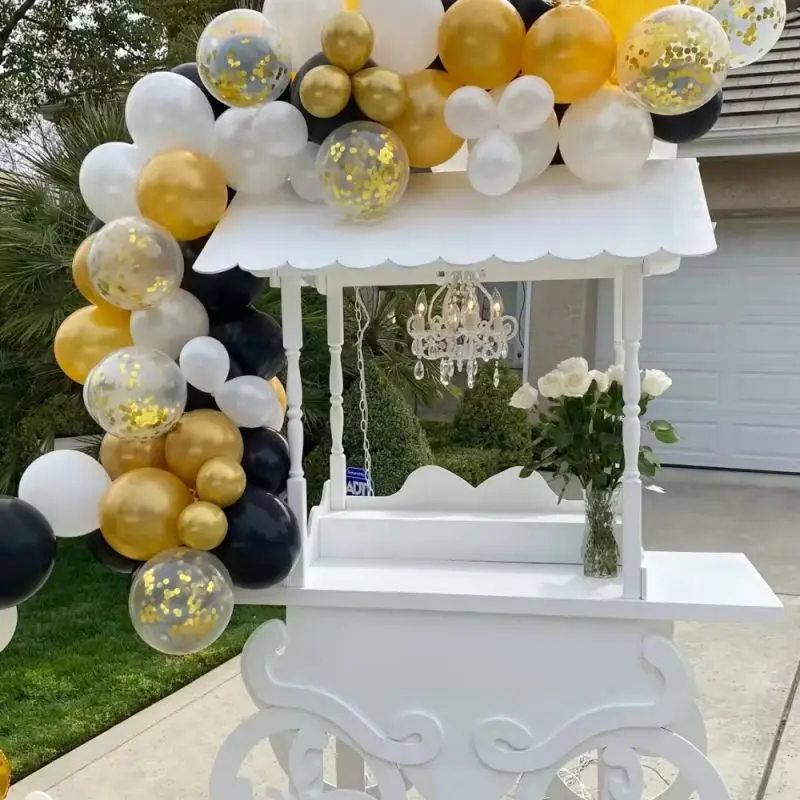 Customized collapsible candy car Flower Candy Carts With Wheels For Wedding Children Christmas Decoration dessert candy bar cart