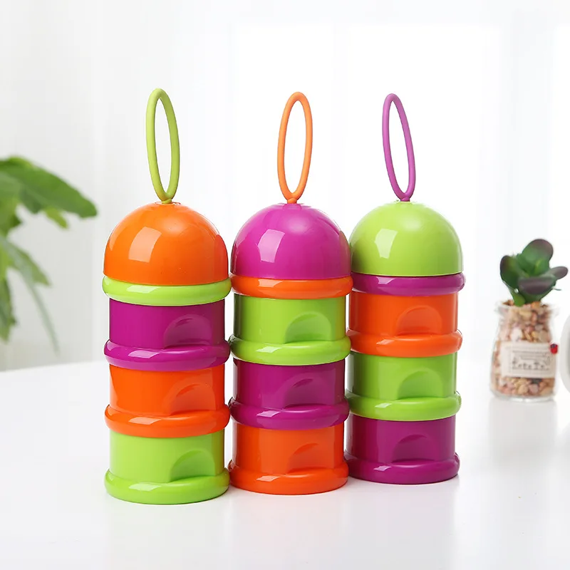 Manufacturers Direct Color Children Convenient Three-layer Milk Powder Box With Independent Layering