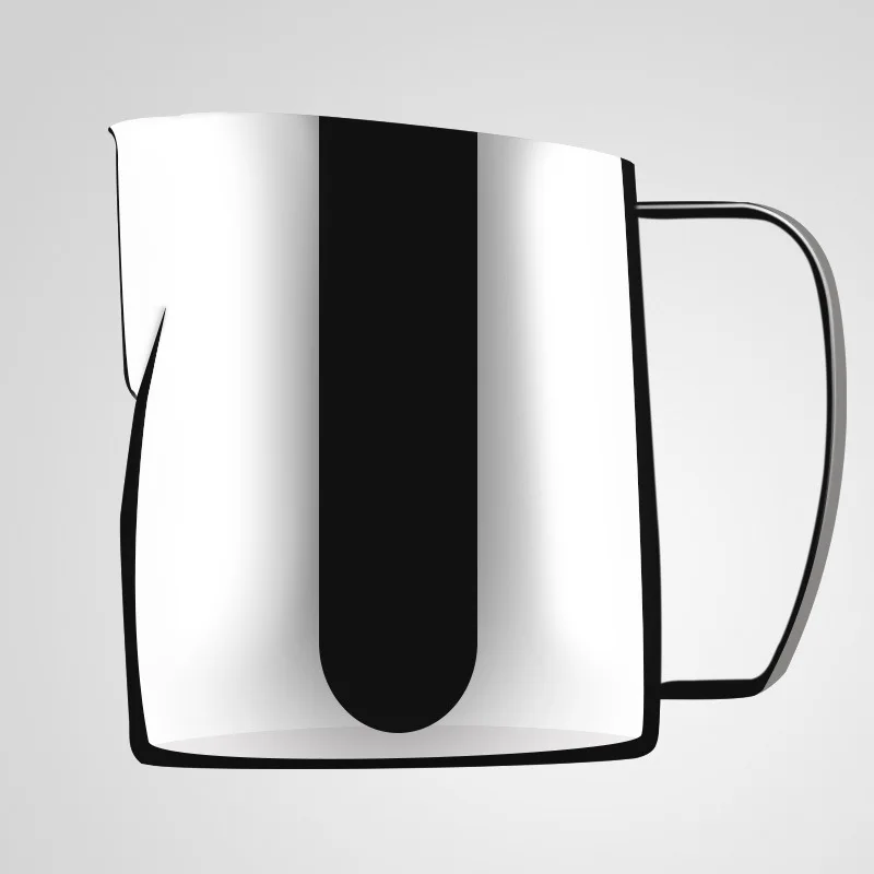 Bevel Stainless Steel Latte Cup Thickened 350ml Tip Milk Pitcher Milk Jar Fancy Milk Cup Coffee Tools