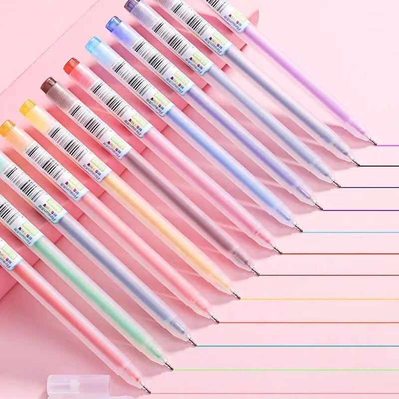 2022 New Arrival Novelty Japanese styles 12 colors gel ink pen set 0.5 mm colorful gel pen set