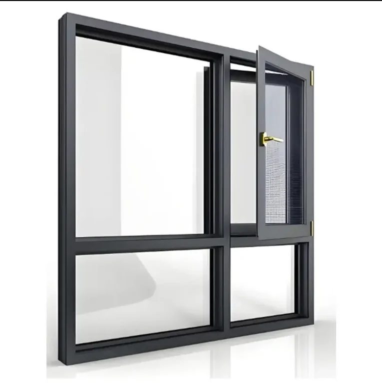 China Manufacture Double Glazed Aluminum Outward Casement Window Soundproof Security Outward Swing Windows