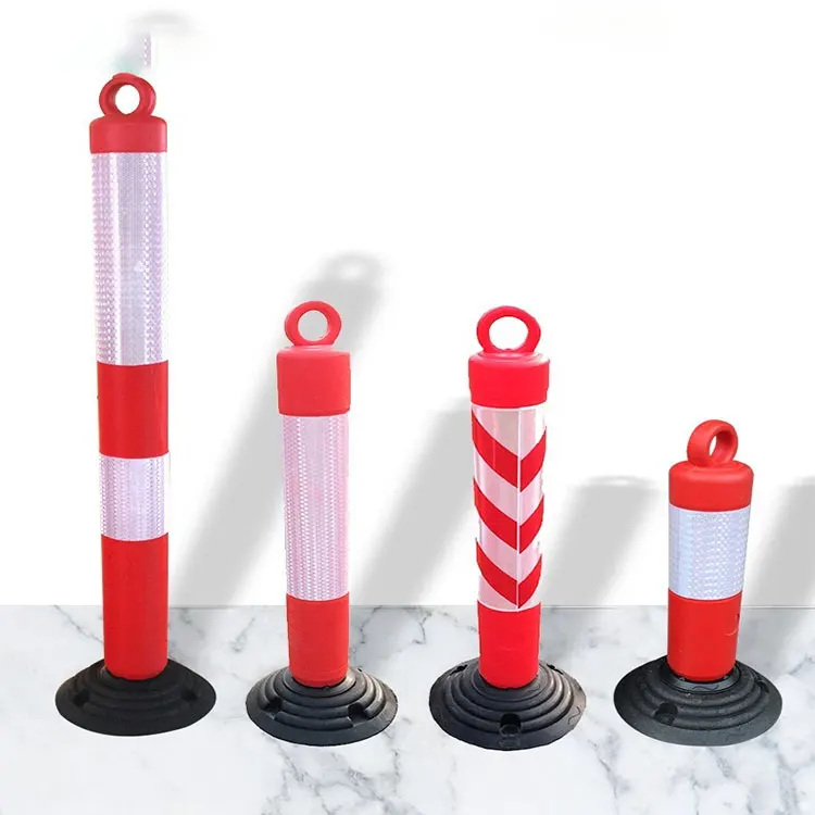 High Quality Flexible Plastic Traffic Bollard Reflective Roadside Parking Barrier Best Safety Control Warning Post Roadway