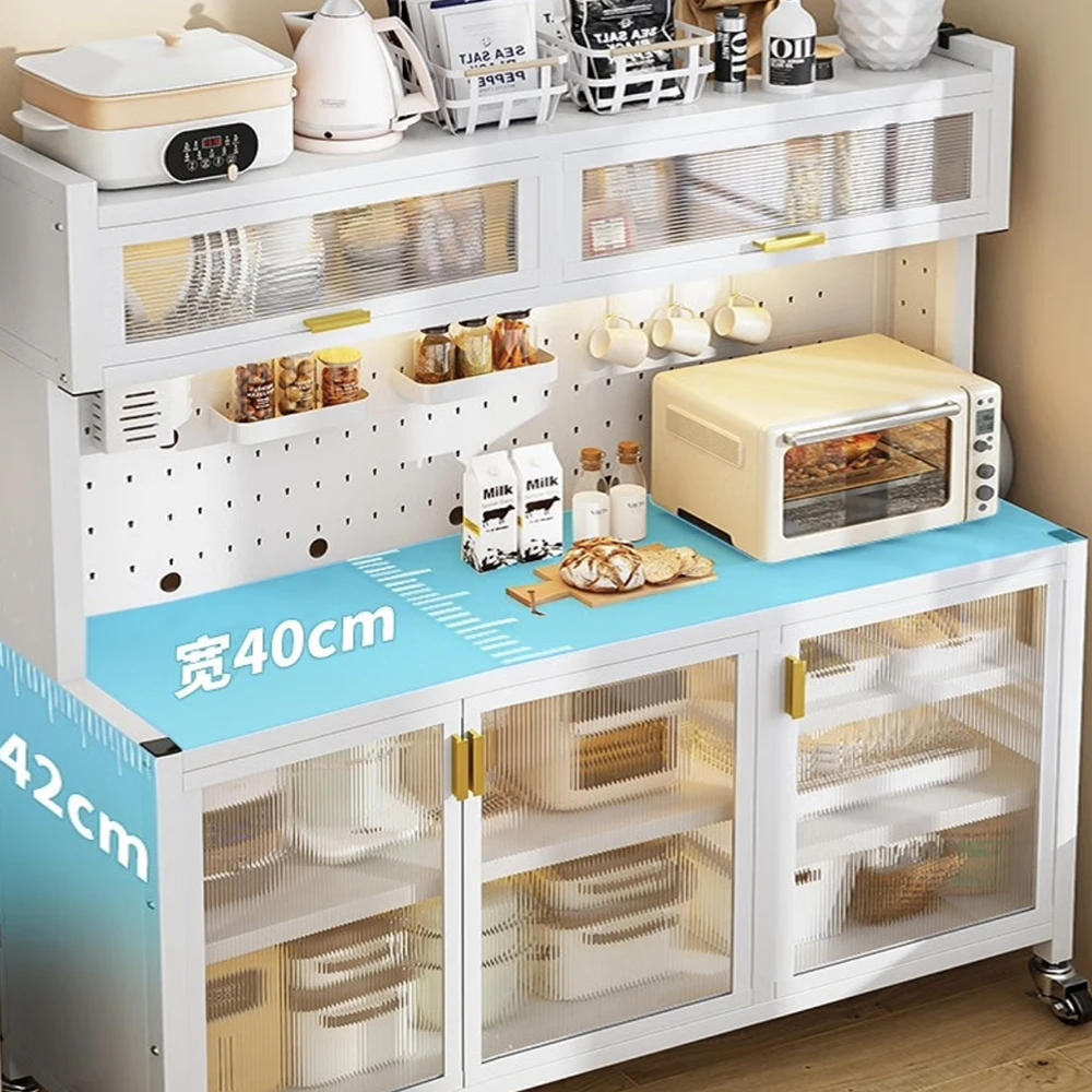 5-Tier Bakers Rack Microwave Stand Kitchen Shelves for Spices Pots and Pans Black