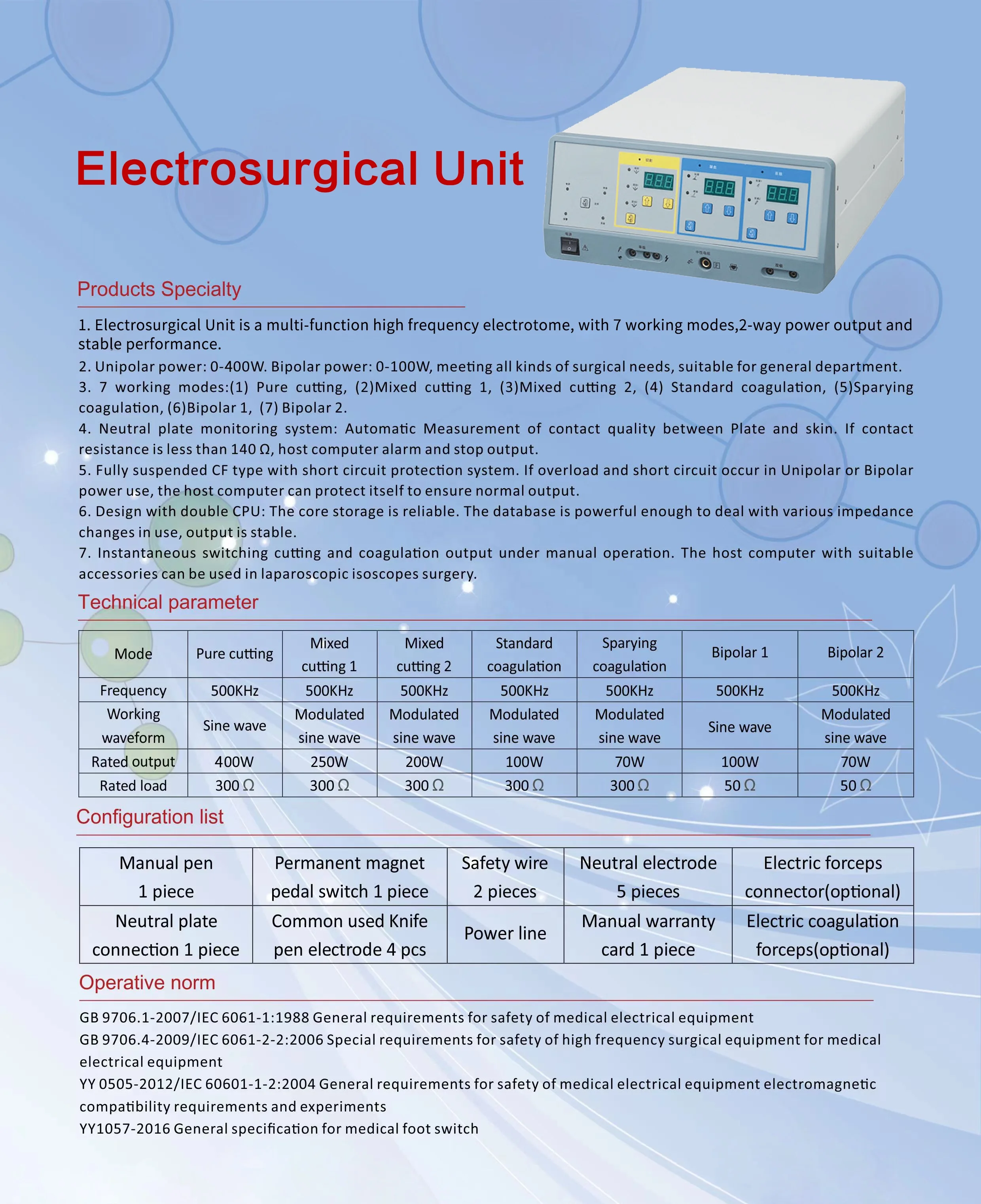 High Frequency Electrocautery Machine Veterinary Equipment for Surgery Electrosurgical Unit