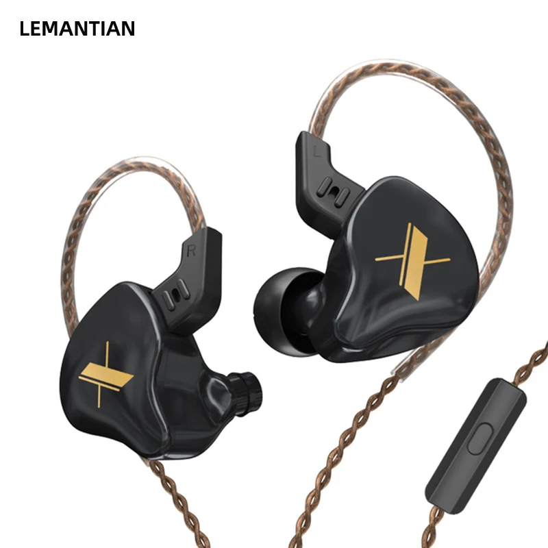 Dynamic Crystal HIFI Bass Earbuds In Ear Monitor Detachable Headphones Sport Noise Cancelling Headset EDX Earphones
