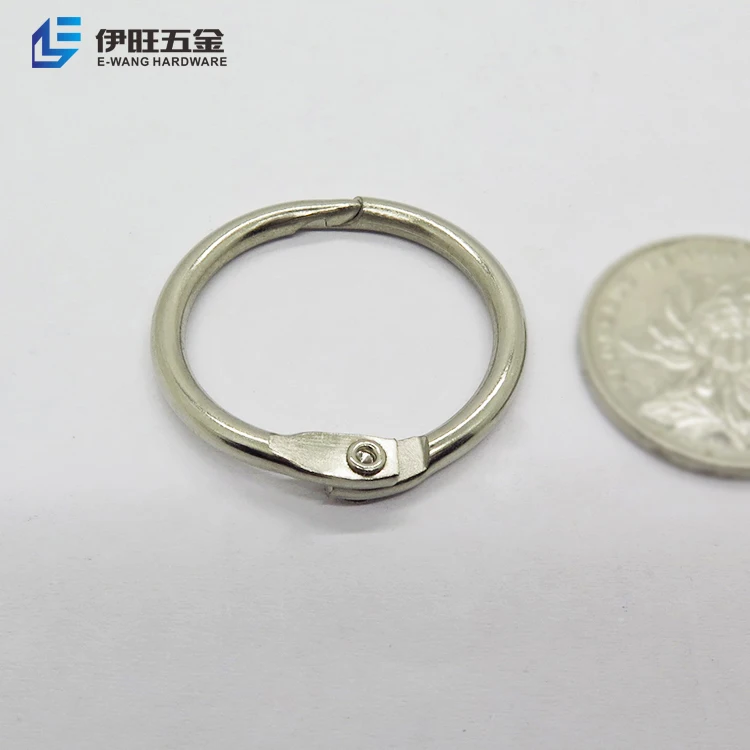 School Supplies Nickel Plated Metal Notebook Open Rings