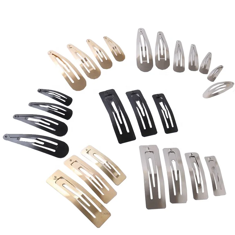 Customized Eco-friendly Metal Hairgrips Basical BB Hairpins Barrettes Women and Girls Hair Snap Clips