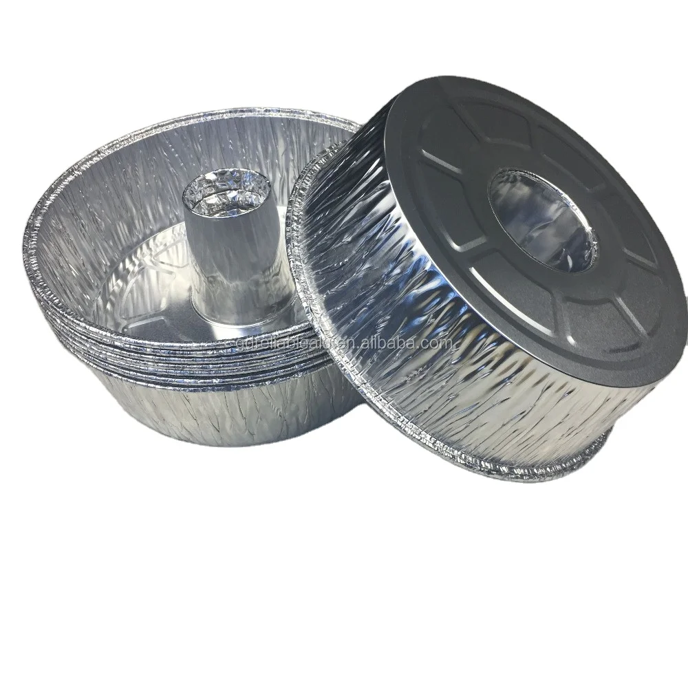 LFGB certificate food grade Customized special shape round disposable aluminum foil food container hot pot trays
