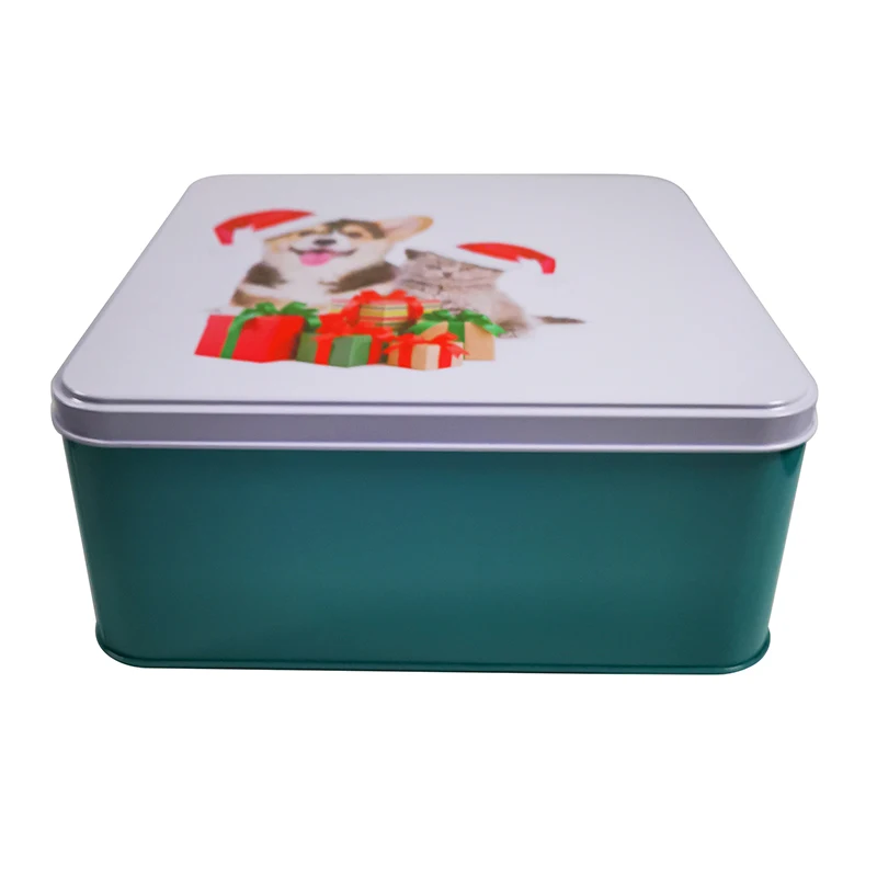 Custom Pet Tin Cases Dog&Cat Design Metal Container For Gift Boxes