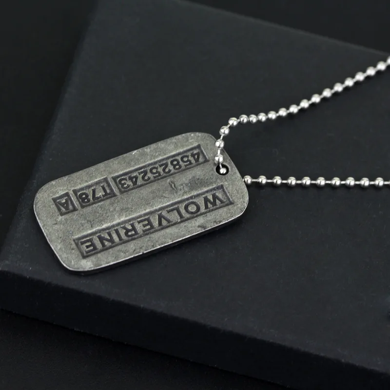 Hot Sale X-Men Wolverine Logan Brushed Steel Retro Pendant Necklace Fashion Body Chain