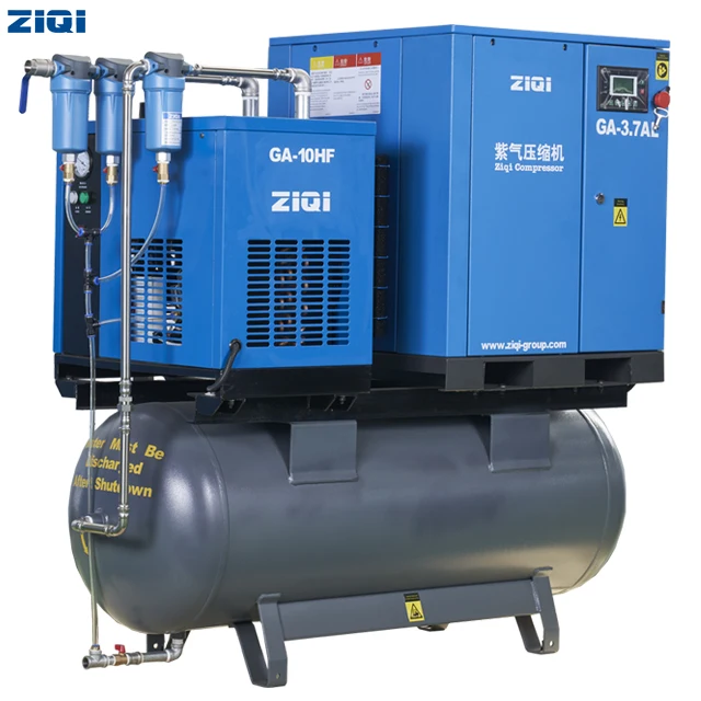  Промышленные встроенный 3.7KW/5HP винтовой воздушный компрессор с водяным баком и сушильная