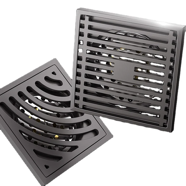Electroplated square floor drain heavy duty bathroom floor drains Anti-insect shower floor drain stainless steel