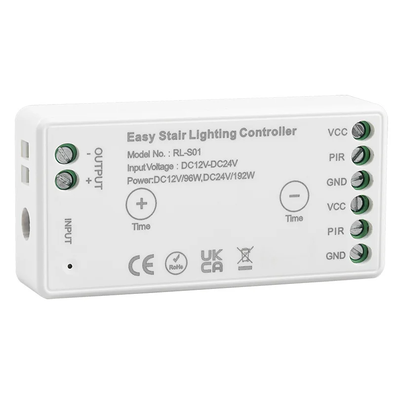Rl-S01 Easy Series Tuya Wifi Stair Lighting Controller Dc 12V-24V App Indoor Stairway Motion Sensor Single Light Step Controller