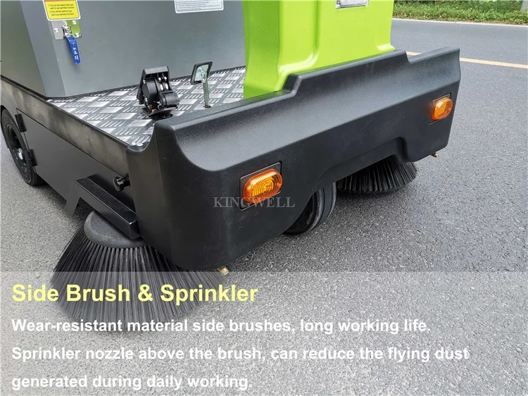 KW-1400C KINGWELL Chinese Best Quality Industrial Electric Road Sweeper For Concrete Road