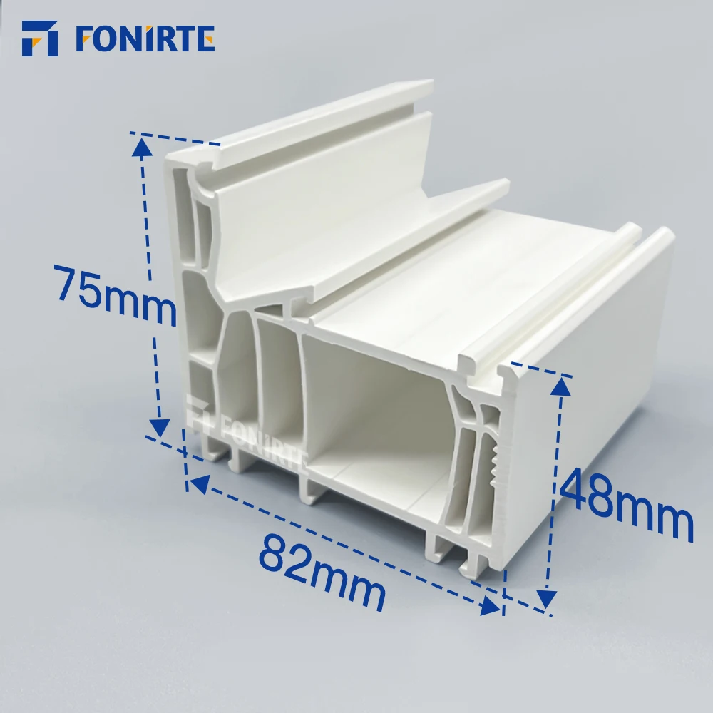 Europe Russia hot sale OEM ODM pure white 82mm series casement pvc profile windows and door upvc profile