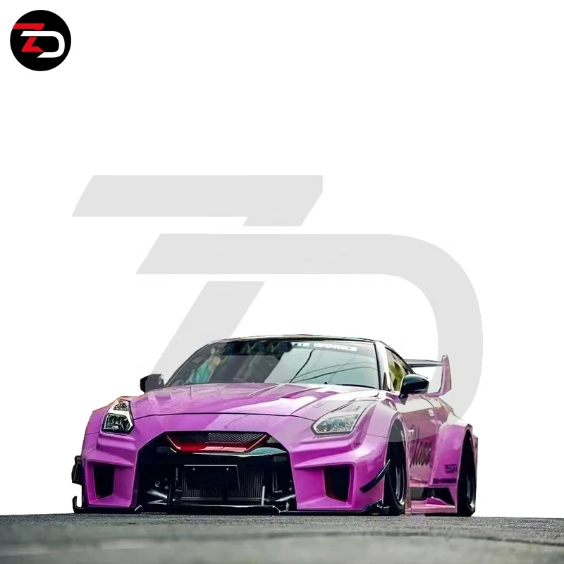 Hot Sale LB V3 Style Body Kit For GTR R35 With Fender Flares Front Bumpers Rear Bumper Wing Fenders Side Skirts Fenders Hood