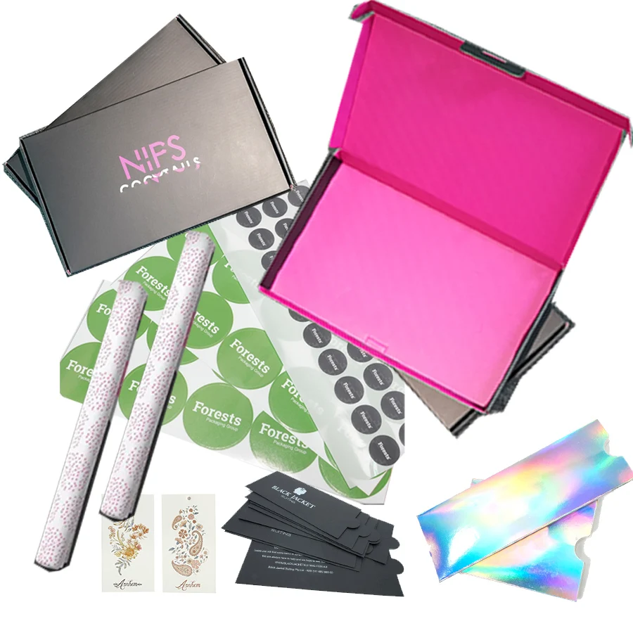 Hot selling 15 Years OEM Factory Custom Logo Shipping Package Printed Pink Corrugated Paper Mailer Box With Logo