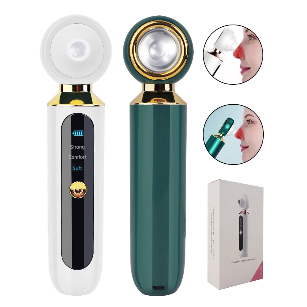 Rechargeable Electric Facial Pore Clean Visual vacuum blackhead remover beauty device