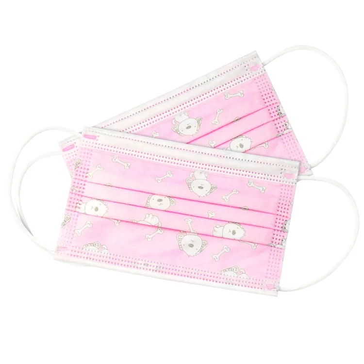 
 Маска для девочек розового цвета, защитная маска для детей, производитель из Китая, одноразовая маска для лица для детей  