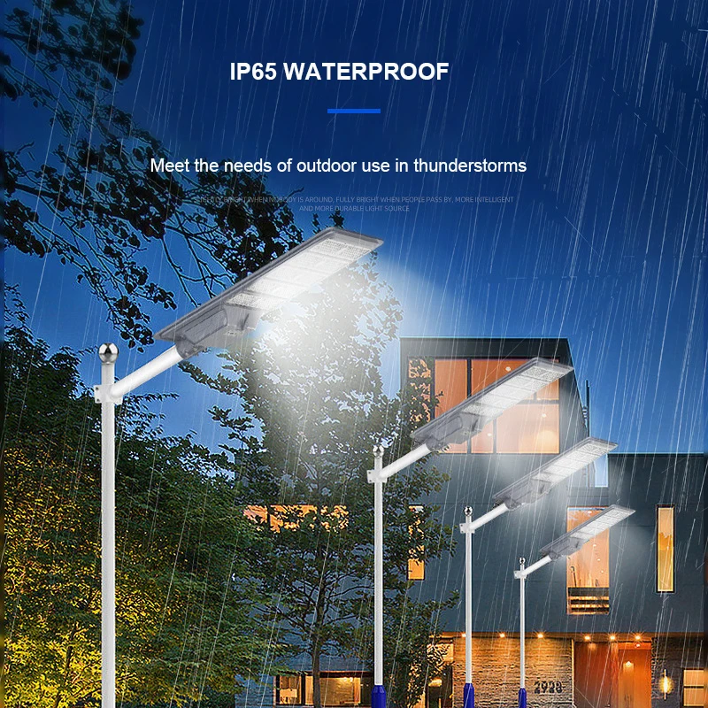 Smart 400 Watt All in One Integrated LED Solar Power Street Light Landscape Street Lamp Aluminum Housing Outdoor Waterproof