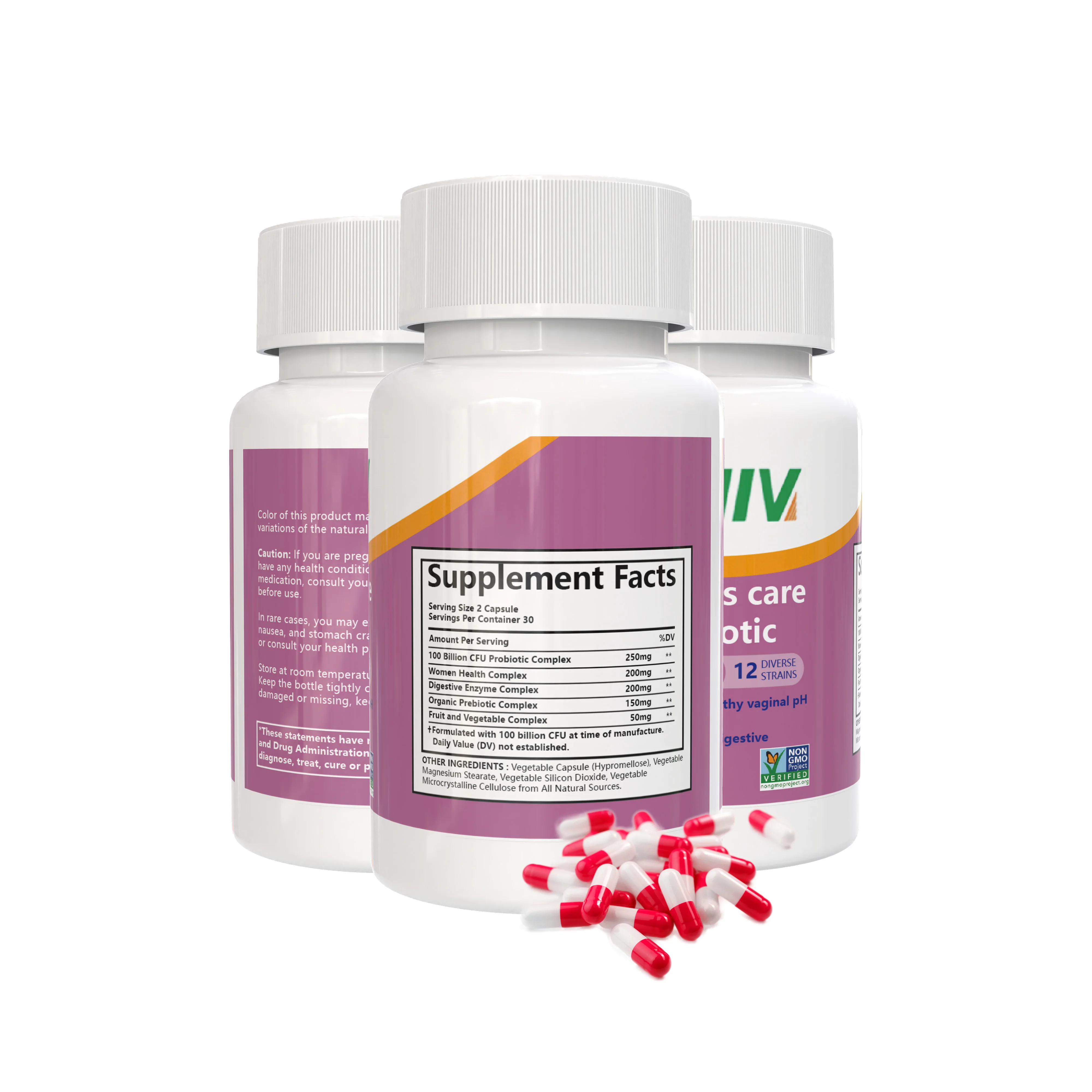 OEM Probiotics Capsules Vaginal Health Cranberry D-mannose Organic Prebiotics Urinary Health Women Probiotic Supplements