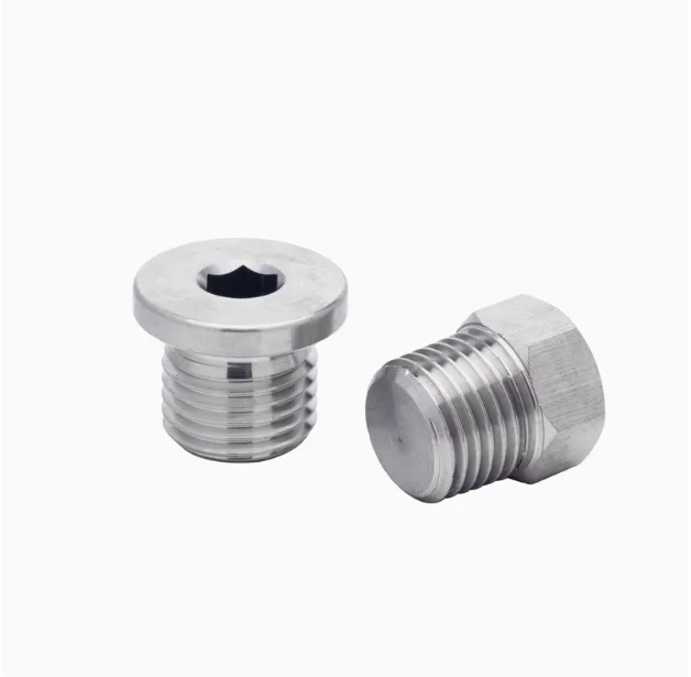 M8M10G1/8G1/4G1/2 Inch 304 Stainless Steel Hexagon Socket Plug Oil Plug Seal