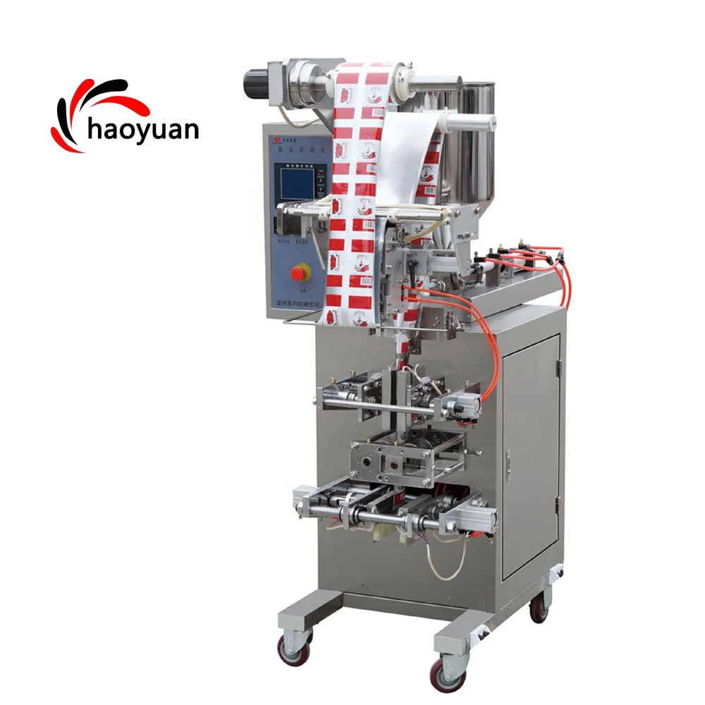 HY-S100 Autom Sauce /Tomato Paste/Cream/Ketchup/Jam/Beverage Liquid Sachet Filling Bagging Packing Packaging Sealing Machine