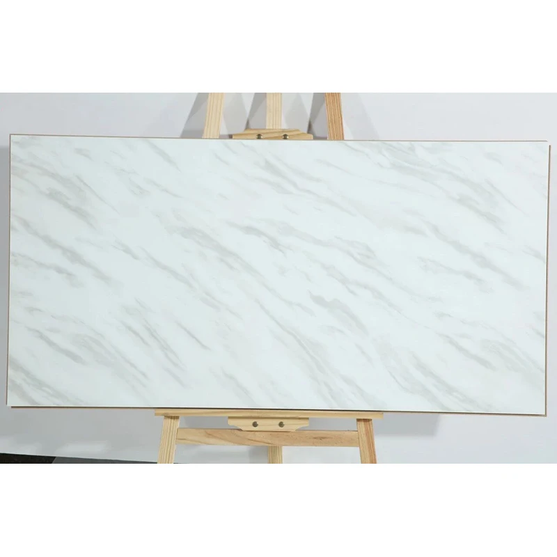 Easy Cleaning And Maintenance MDF Core Wall And Floor Integration Parquet White Marble Effect Laminate Floors
