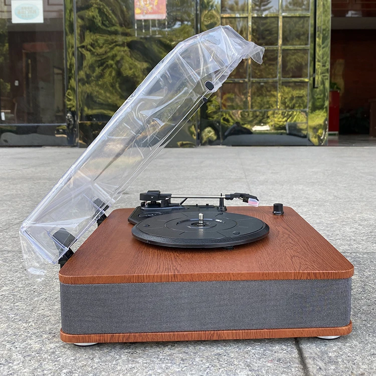Деревянный Ностальгический стерео проигрыватель записей виниловый поворотный проигрыватель с функцией записи