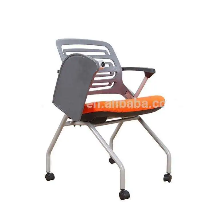Kable Revolving Fordable Plastic Solid Steel Frame Chair Training Chair With Writing Pad