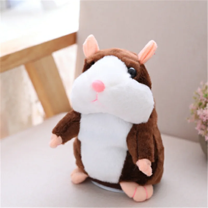 
Hot Sale 15cm Lovely Voice Record Repeat Talking Hamster Mimicry Pet Plush Toy 