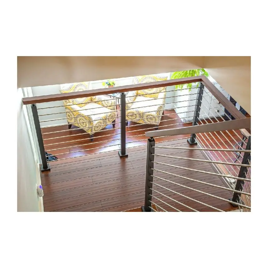 Ace Elegant Aluminum Cable Railing Modern Wire Railing  Design for Residential and Commercial Decks