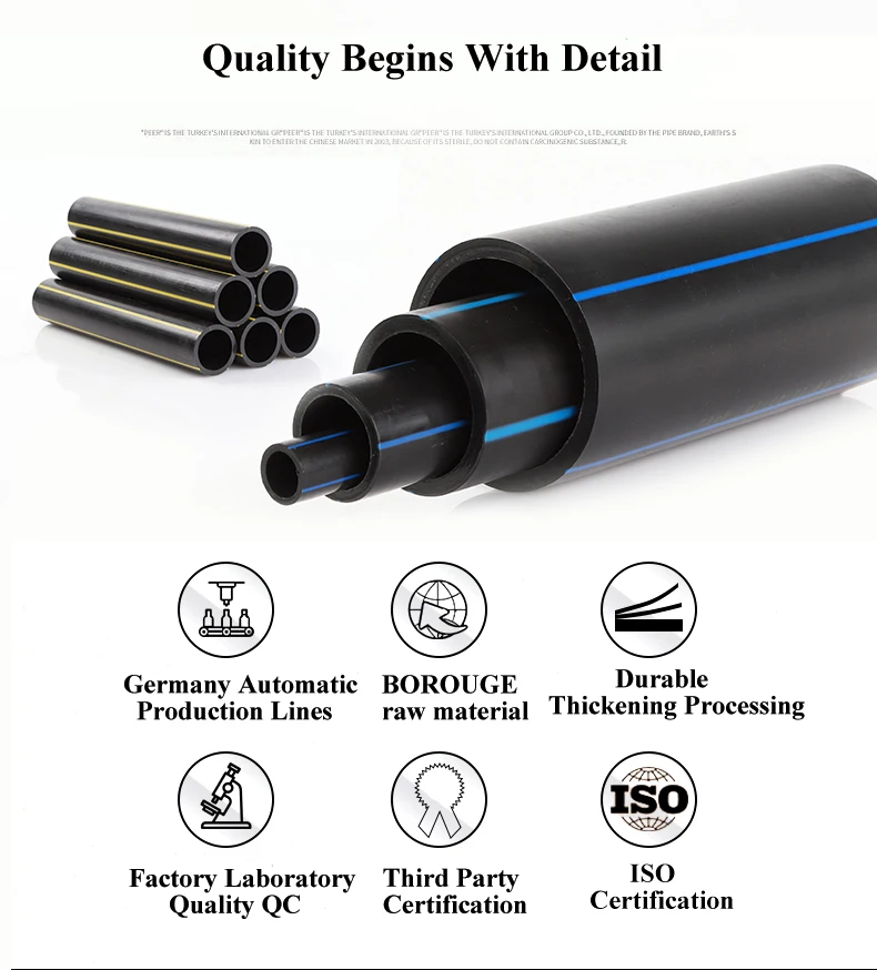  pehd pipe black plastic pe 100 polyethylene pipes 40 inch hdpe