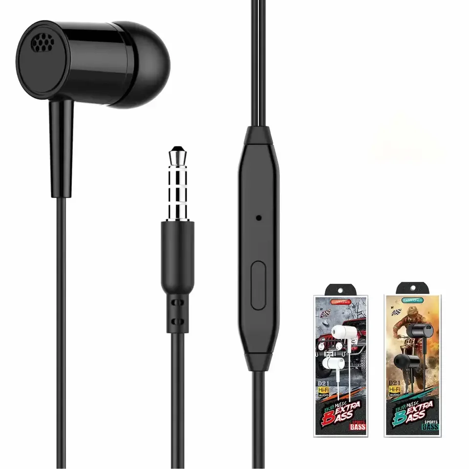 Earbuds Headphones with Microphone Pack of 2 Noise Isolating Wired Earbuds Earphones with Powerful Heavy Bass Stereo